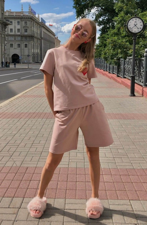 Женский комплект с шортами i3i Fashion 402/1 бежевый