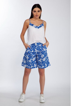 Женский комплект с шортами Anna Majewska 1470 белый+синий