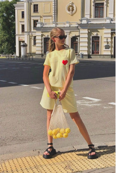 Женский комплект с шортами i3i Fashion 402/2 желтый