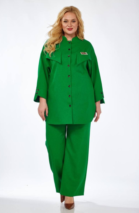Брючный костюм SVT-fashion 580 зеленый_изумруд