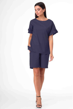 Женский комплект с шортами Talia fashion 360 темно-синий