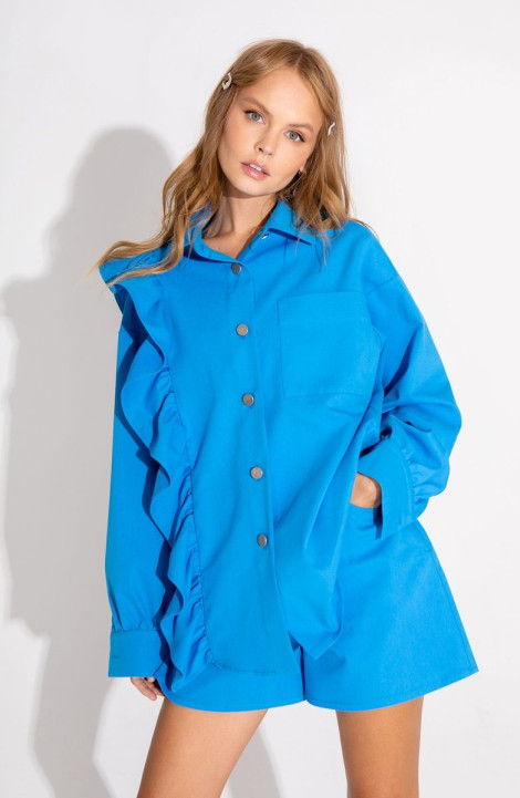 Женский комплект с шортами PiRS 4603 голубой