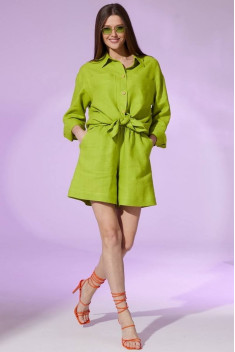 Женский комплект с шортами Faufilure С1389 зеленый