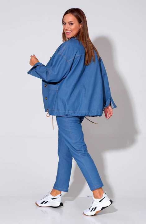 Брючный костюм Liona Style 877 светло-синий