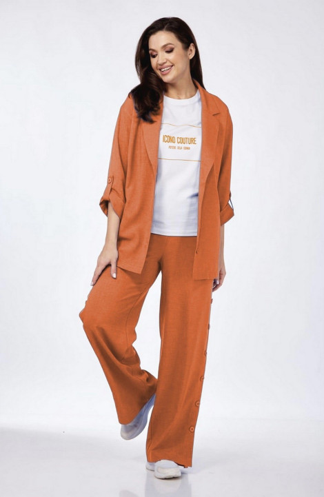 Брючный костюм Милора-стиль 1211 оранжевый