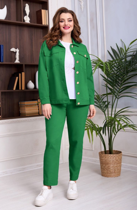Брючный костюм AGATTI 5075 зеленый