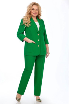 Брючный костюм Элль-стиль 2197 зеленый
