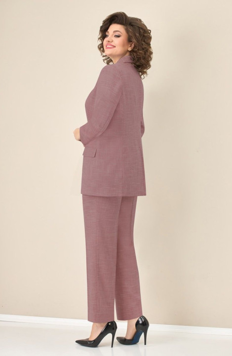Брючный костюм VOLNA 1281 бежево-розовый