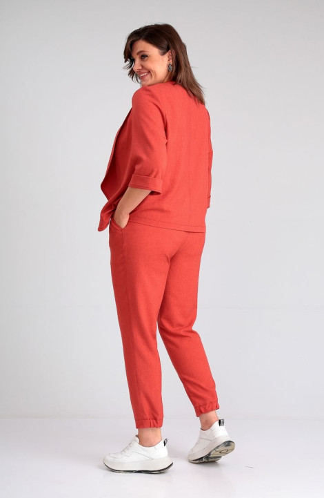 Брючный костюм Liona Style 755 красно-коралловый