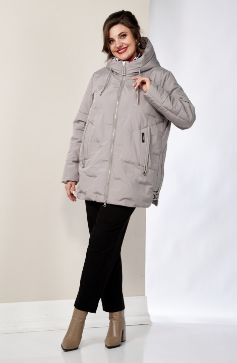Женская куртка Shetti 2140 бежево-серый