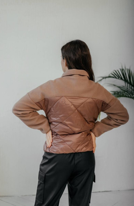 Женская куртка Стильная леди М-669 шоколад