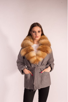 Женская куртка Мехофф Ксения70.02-36р серый-гусиная лапка