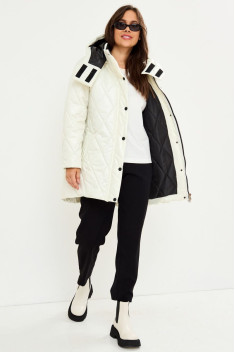 Женская куртка Магия моды 2350 молочный-черный