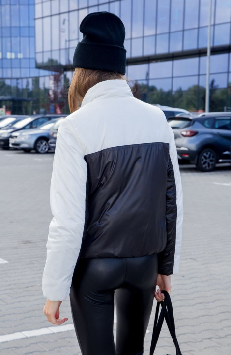 Женская куртка DOGGI 6359/1 черный+белый