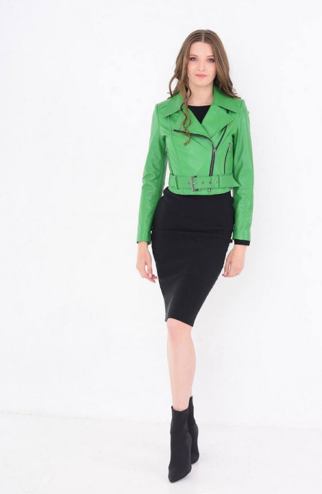 Женская куртка InterFino 46-2023 зеленый