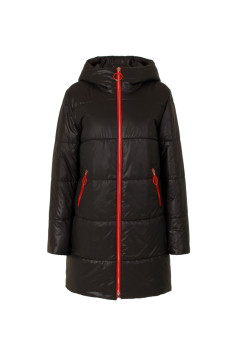 Женское пальто Elema 5-12824-1-164 чёрный/красный