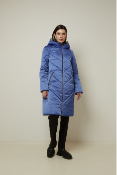 Женское пальто Elema 5-12817-1-170 василёк/серый