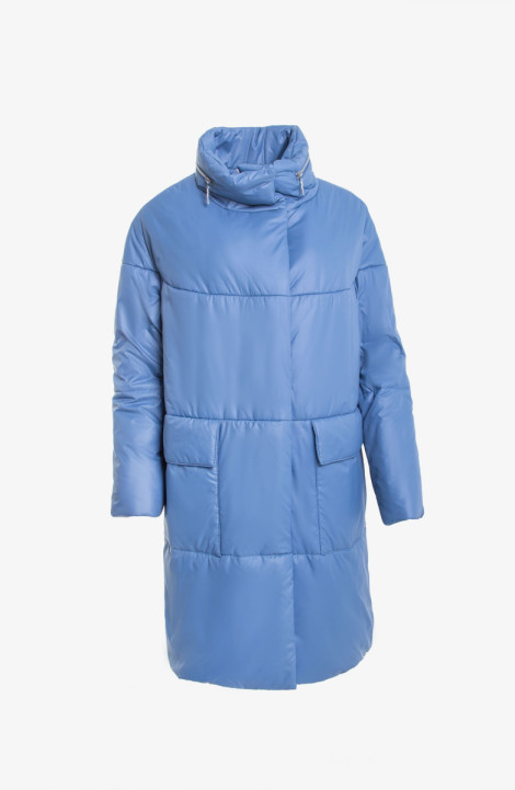 Женское пальто Elema 5-10517-1-164 серо-голубой