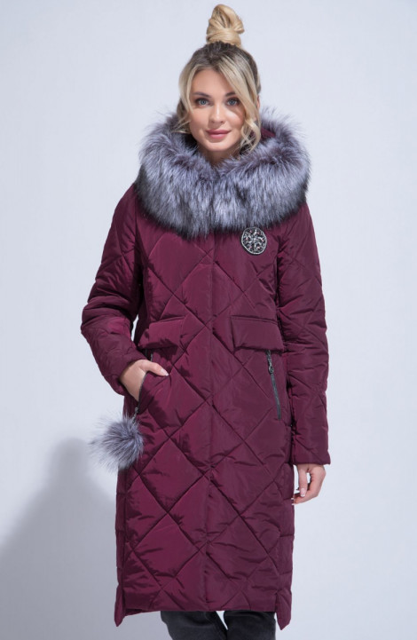 Женское пальто ElectraStyle ИЧ5у-8142-112 бургундия