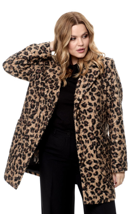 Женское пальто БелЭльСтиль 825-1_88_22 леопард