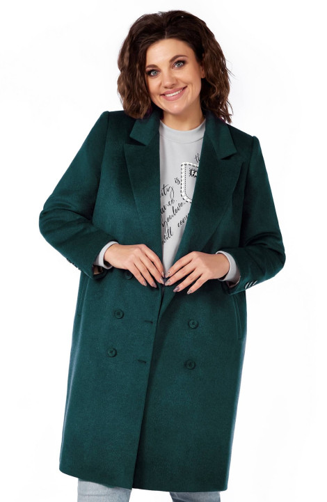 Женское пальто LaKona 11572 изумруд