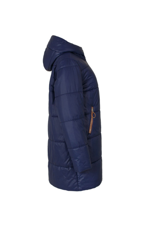 Женское пальто Elema 5-12824-1-170 синий/бежевый