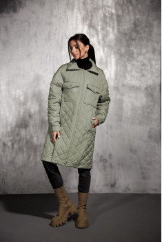 Женское пальто BARBARA B111 светло-оливковый