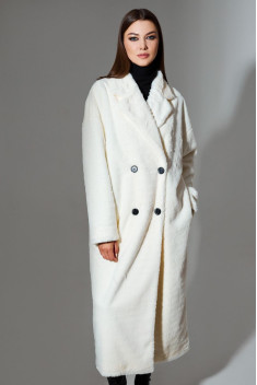 Женское пальто DiLiaFashion 0649 кремовый