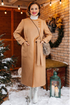 Женское пальто Мода Юрс 2730 бежевый