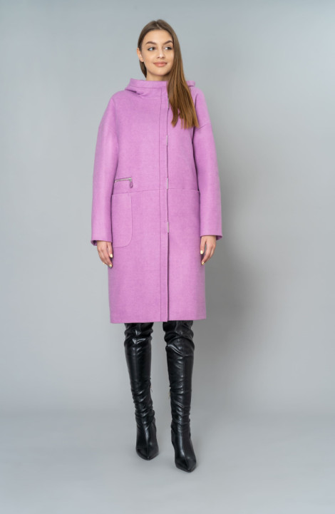 Женское пальто Elema 6-10361-1-164 розовый
