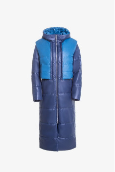 Женское пальто Elema 5-11107-1-170 тёмно-синий/индиго