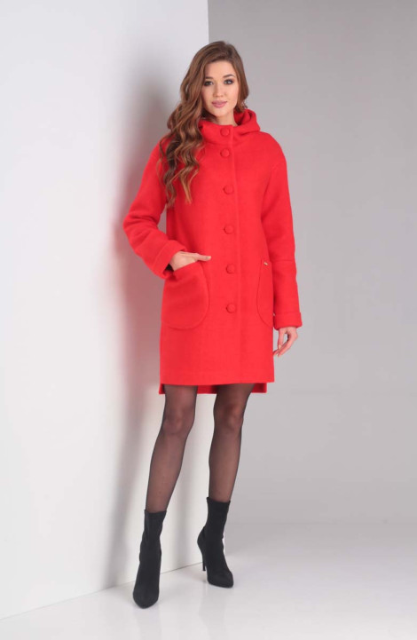 Женское пальто Диомант 1370 красный