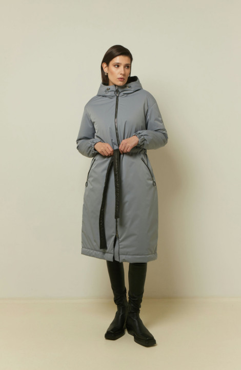 Пальто Elema 5-13060-1-164 серый