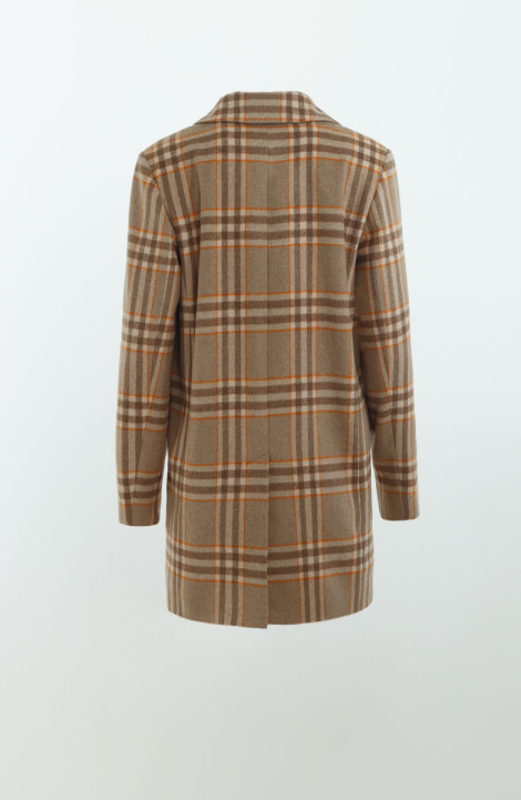 Женское пальто Elema 1-11599-1-170 светло-бежевая_клетка
