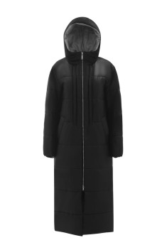 Женское пальто Elema 5-11107-1-170 чёрный/тёмно-серый