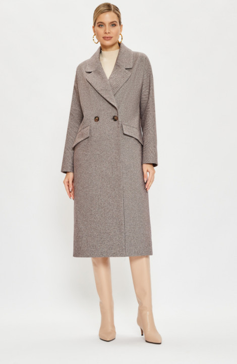 Женское пальто ElectraStyle 6-2214-322 коричневый