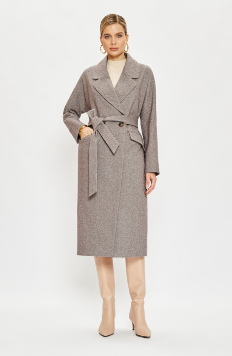 Женское пальто ElectraStyle 6-2214-322 коричневый