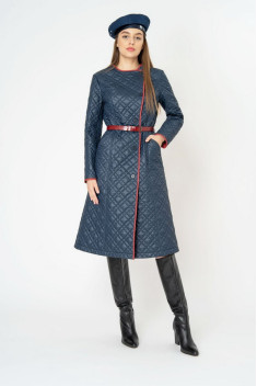 Женское пальто Elema 5-11113-1-170 синий/рябина