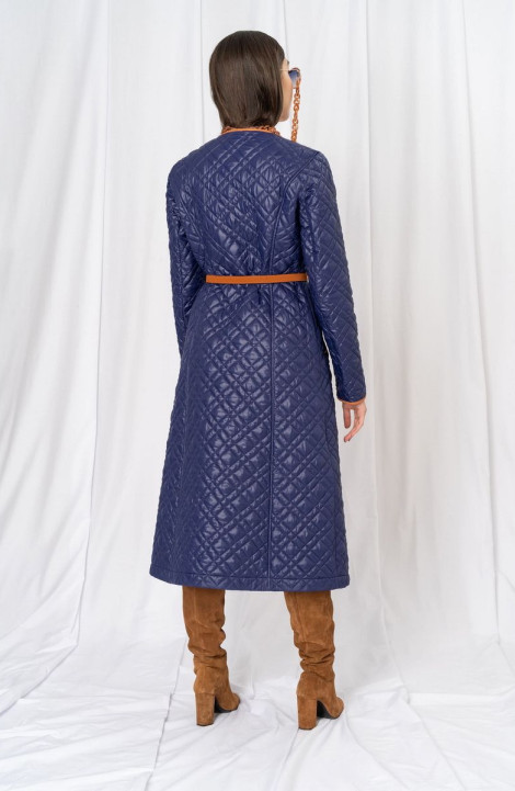 Женское пальто Elema 5-11113-1-170 тёмно-синий/рябина