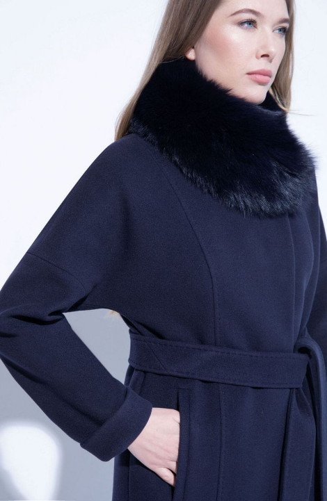 Женское пальто ElectraStyle НП4У-9126м-128 темно-синий