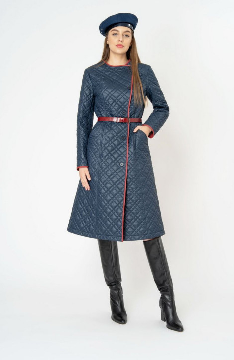 Женское пальто Elema 5-11113-1-164 синий/рябина