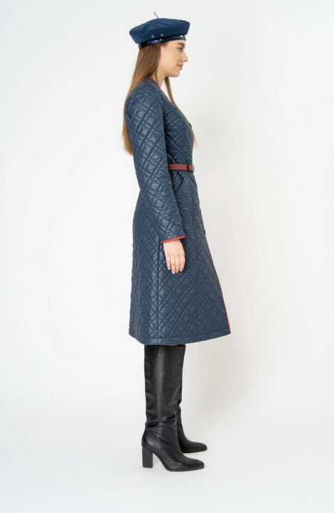 Женское пальто Elema 5-11113-1-164 синий/рябина