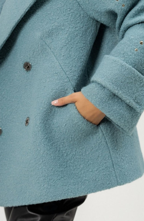 Женское пальто Atelero 1041 серо-голубой