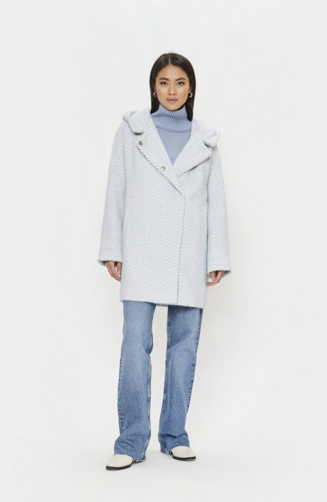 Женское пальто ElectraStyle 3-0015м-0173 бело/гол
