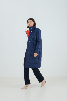 Женское пальто Elema 5-12650-1-170 синий/коралл