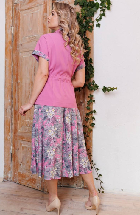 Плательный комплект Мода Юрс 2742-2 розовый_серый