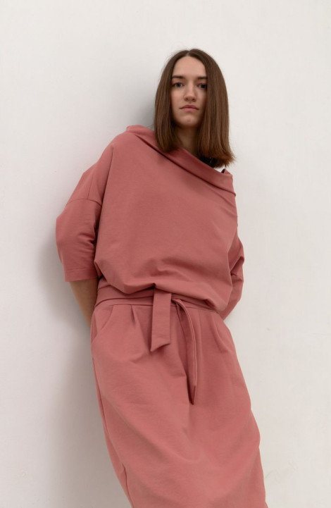 Хлопковое платье Individual design 20124 персик