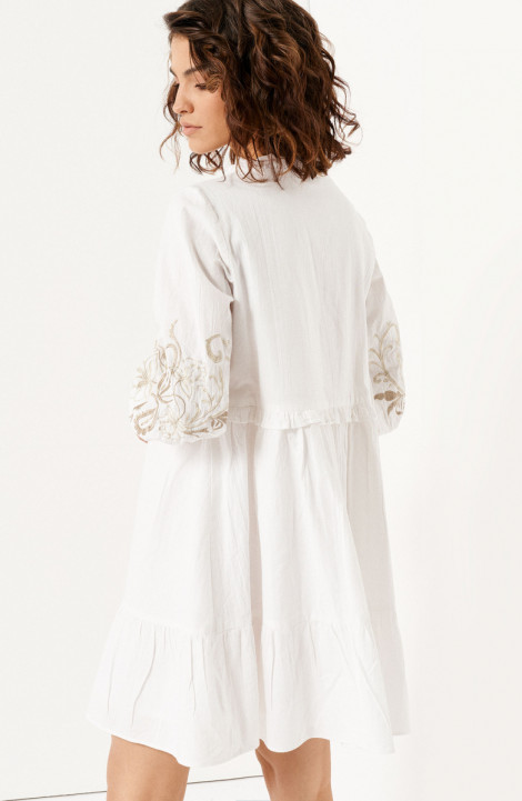 Хлопковое платье Панда 143280w белый