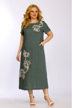 Льняное платье Jurimex 2927 зеленый