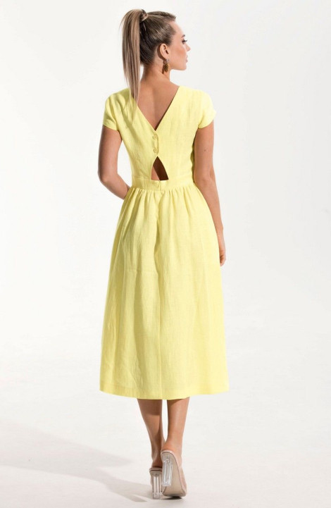 Льняное платье Golden Valley 4805-1 желтый